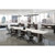 OfficeSource | OS Laminate Conference Tables | Expandable Boat Shaped Conference Table with Elliptical Base - 29.9'